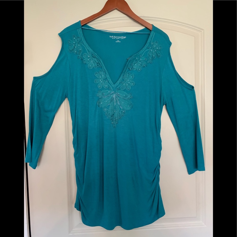 Soft Surroundings Cold Shoulder Top